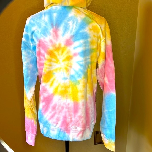 BY SAMII RYAN pastel tie dyed hoodie sweatshirt with smiling daisy small xlarge - Picture 10 of 16
